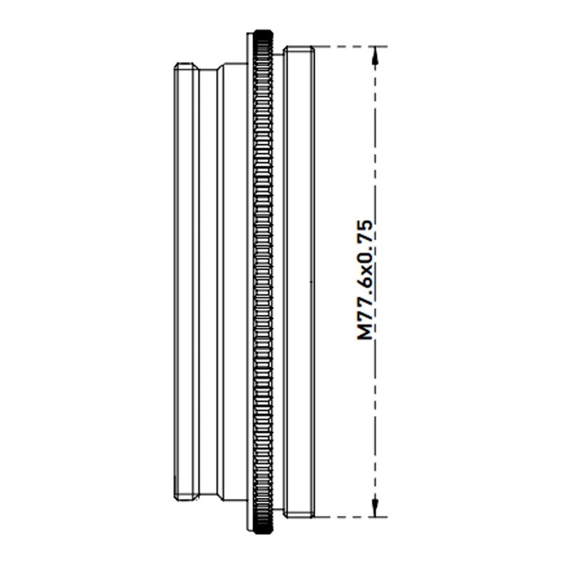 iOptron iAFS2 telescope adapter for BORG 80 Series (M77.6X0.75)