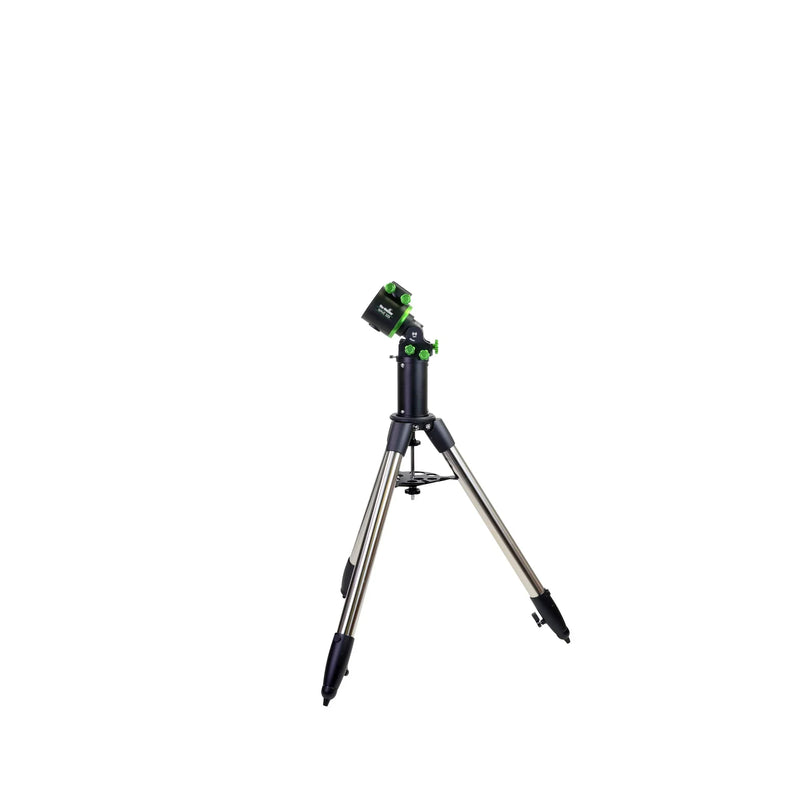 Astronomy equatorial mount with tripod for astrophotography on white background wave100i