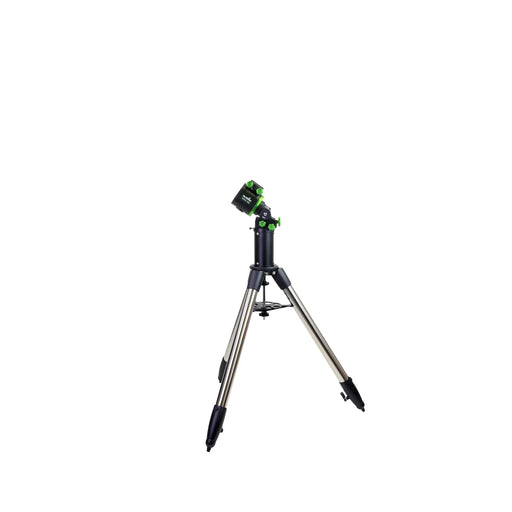 Astronomy equatorial mount with tripod for astrophotography on white background wave100i