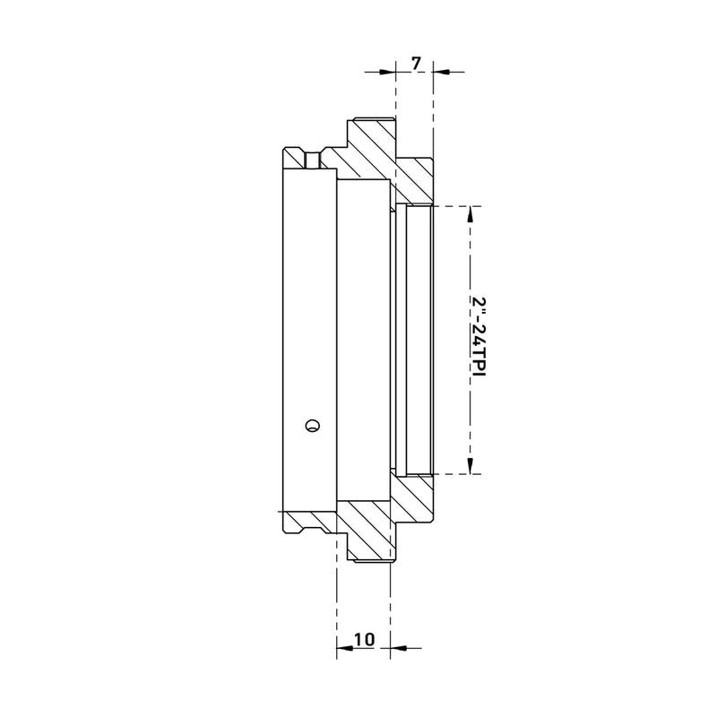 iOptron iAFS2 telescope adapter for C6/C8/C9.25 (2"-24TPI) (FA20-M0508)
