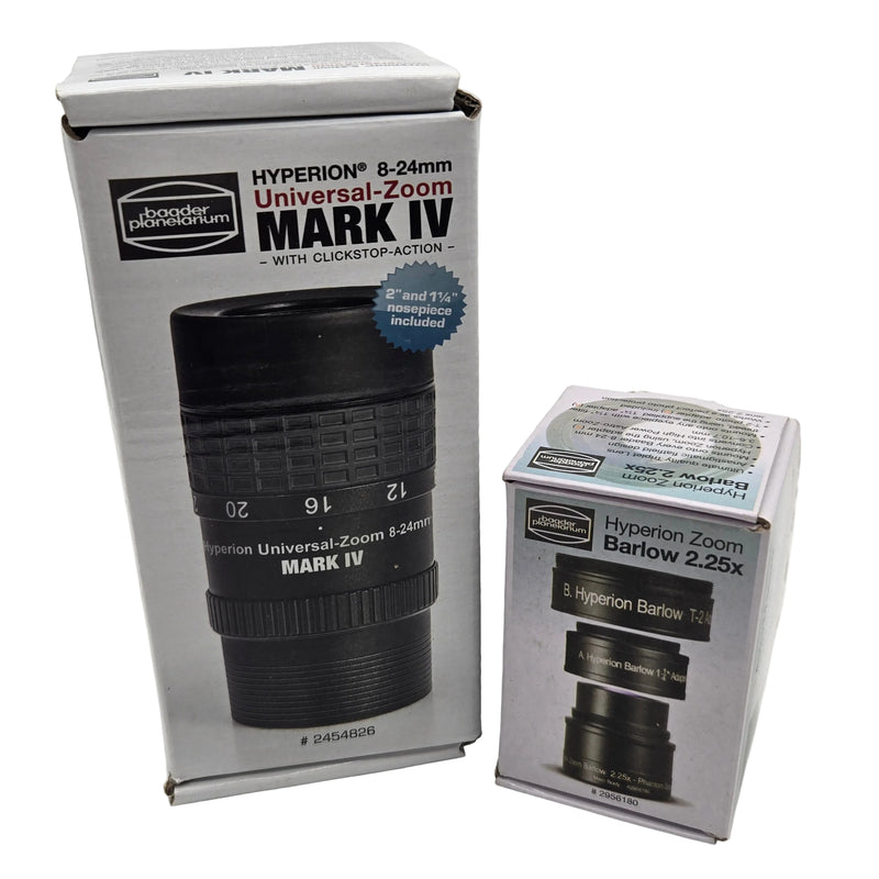 Baader Hyperion Universal Zoom Mark IV 8-24mm 68° with Barlow 2.25x - USED (HYP-ZMBAR-U)