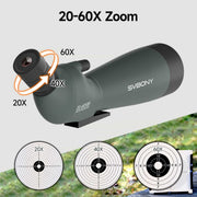 SVBony SV28A 20-60X80 Spotting Scope For Archery Shooting (F9308Q) Svbony