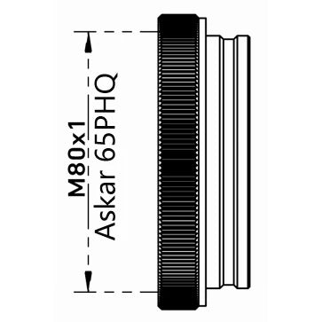 iOptron iAFS2 telescope adapter Askar/65PHQ and other M80X1 (M0800)