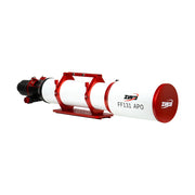 ZWO FF131 APO telescope for astrophotography with red and white design