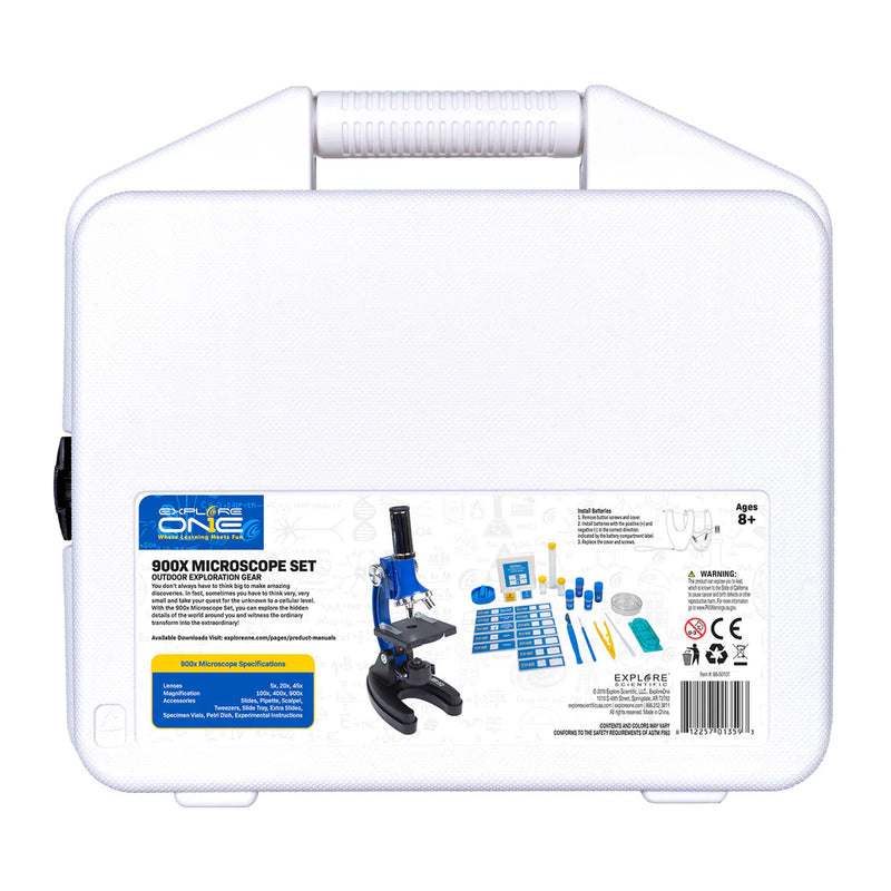 Explore Scientific 45 Piece 900X Microscope Set with Case (88-50101)