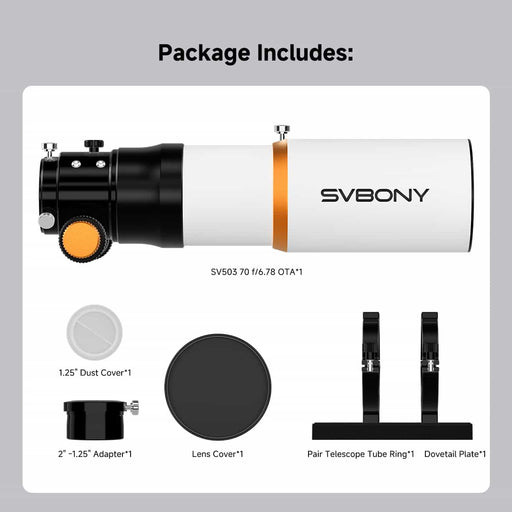 SVBONY SV503 70mm f/6.78 Quadruplet  ED  (F9359E) Svbony