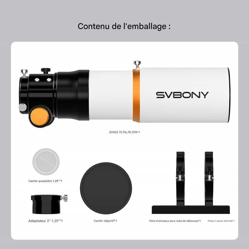 SVBONY SV503 70mm f/6.78 Quadruplet  ED  (F9359E) Svbony