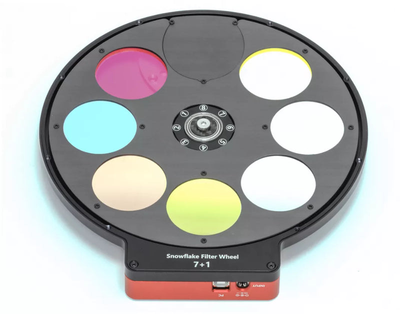 WandererAstro Snowflake 7+1 – 8x50mm (2" / 50mm) Ultra Slim Filter Wheel with Dark Slot (SFW50)