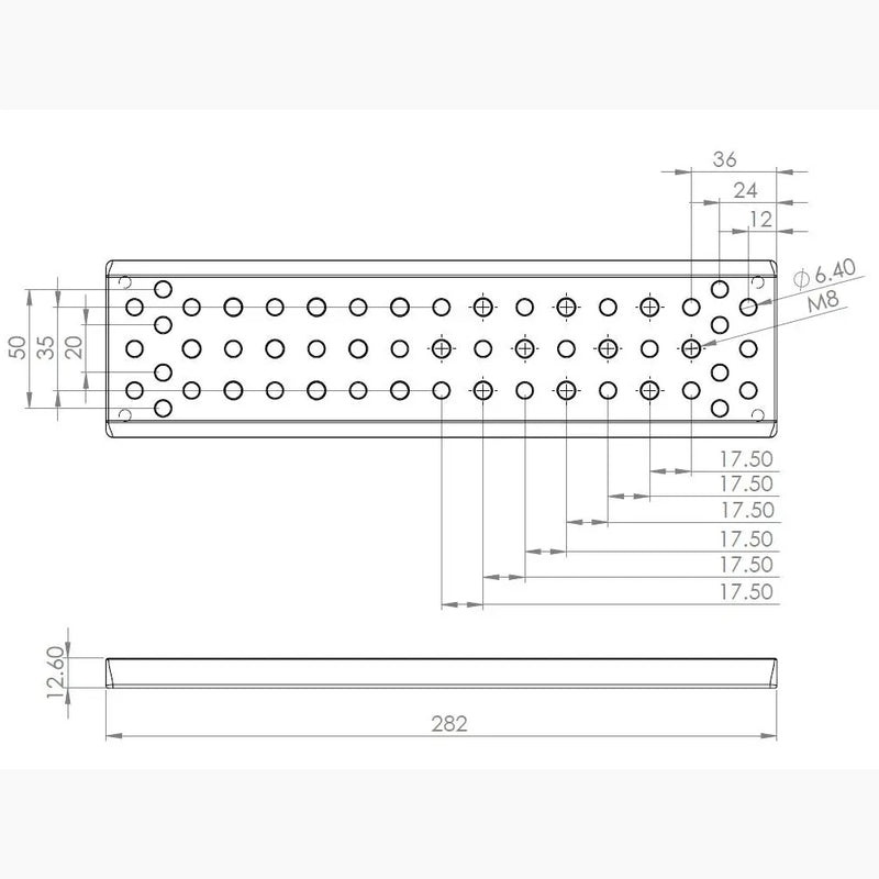 Astro Hutech D-series Dovetail Plate – 282mm (AU010)