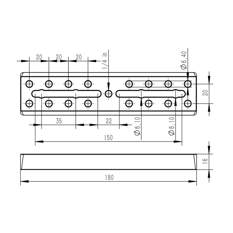 Astro Hutech Vixen Dovetail Plate 180mm (AU001)