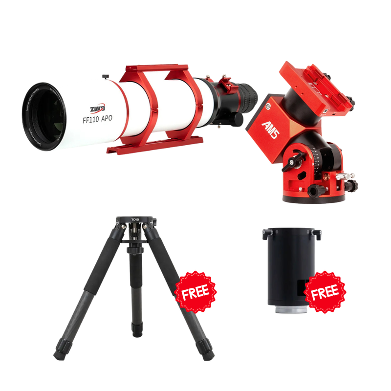 ZWO FF110 APO avec ensemble AM5N + TC40 et PE200 GRATUITS (FF110+AM5N)