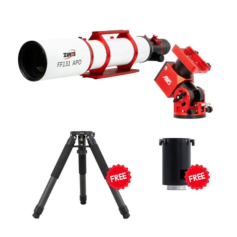 ZWO FF131 APO with AM5N Bundle + FREE TC40 and PE200 (FF131+AM5N)