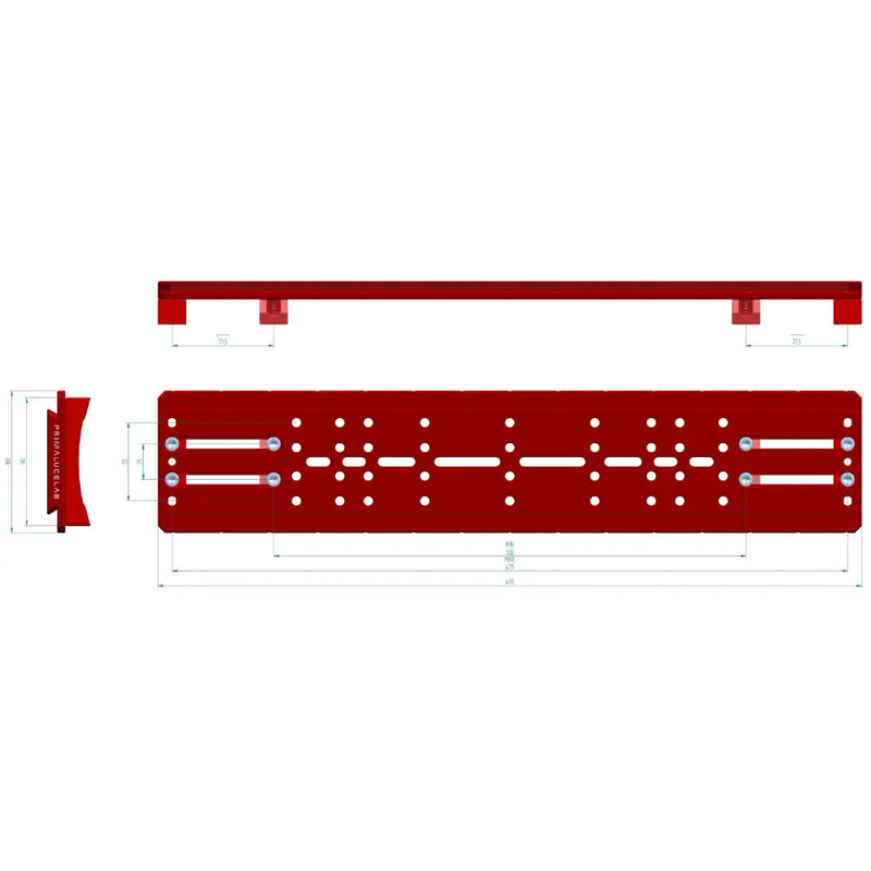 PrimaluceLab Losmandy Style PLUS Dovetail Plate with Curved Blocks for C9.25, C11, EdgeHD and RASA 8 (PLLLOS495SAG925)