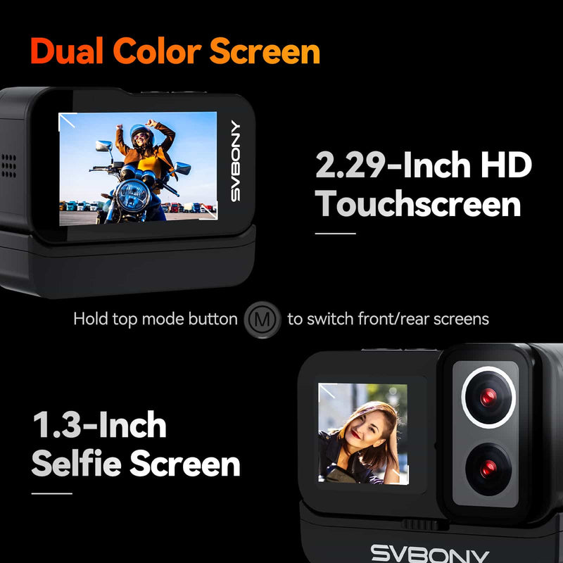 SVBONY SVGO Dual Lens Action Camera (W9319A-W9319B) Svbony