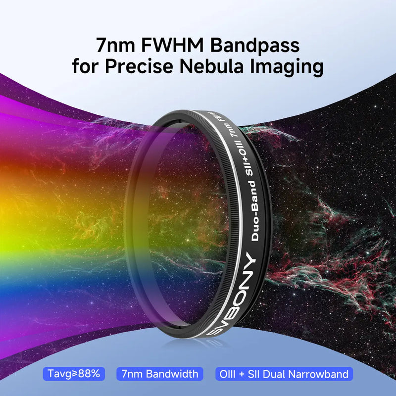 Svbony SV220 7nm Dual-Band Nebula Filter SII & OIII (1.25” / 2”)