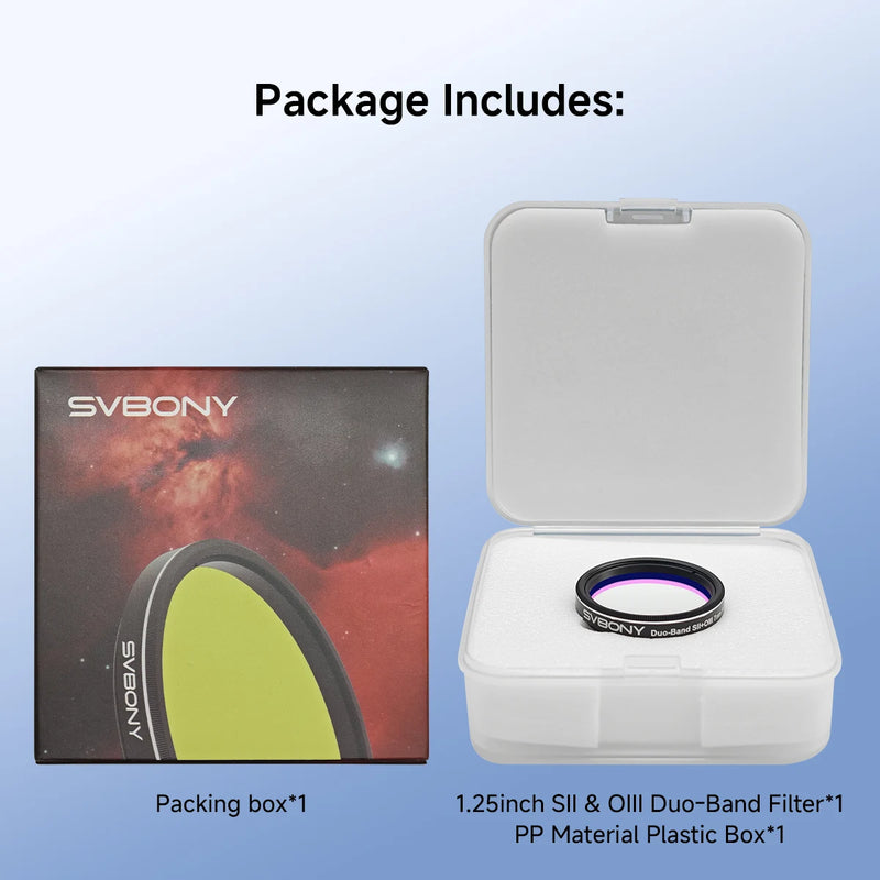 Svbony SV220 7nm Dual-Band Nebula Filter SII & OIII (1.25” / 2”)