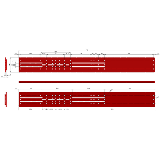 PrimaluceLab Losmandy Style Dovetail Plate 915mm PLUS (PLLLOS915P) PrimaluceLab