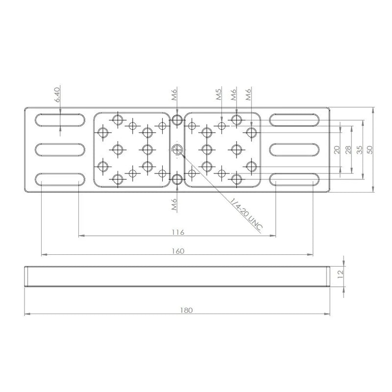 Astro Hutech More Blue Accessory Plate - 180mm (AU012)
