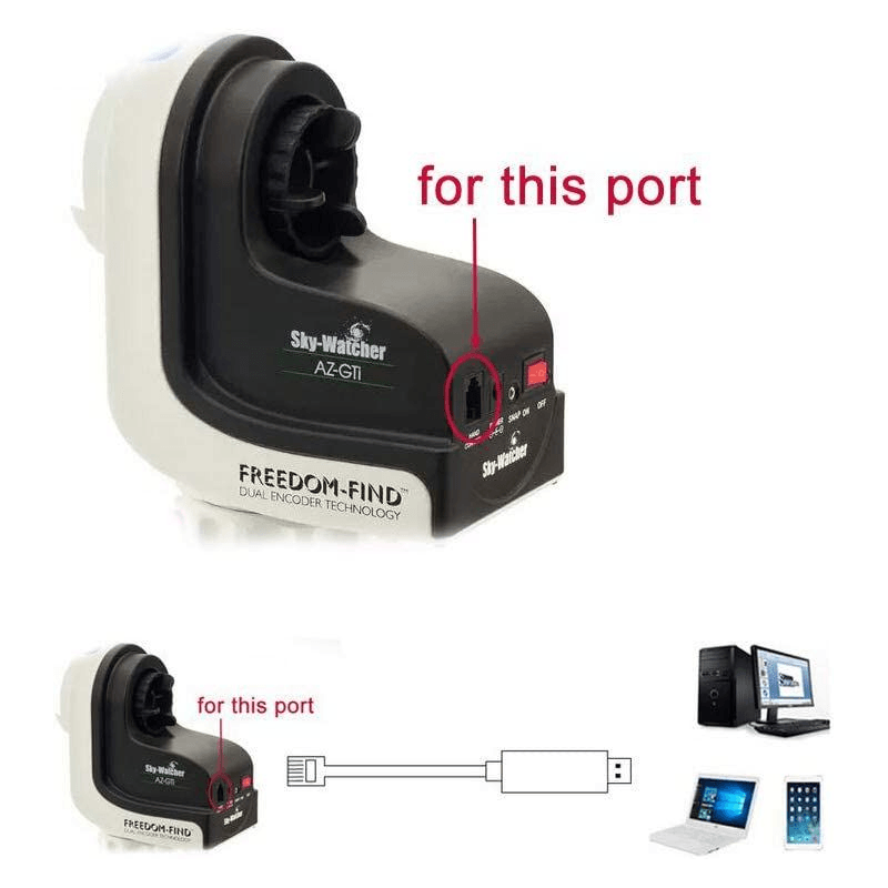 Ikarus Sky-Watcher AZ-GTi FTDI USB to RJ12 Cable (IKA-207) - Astronomy Plus