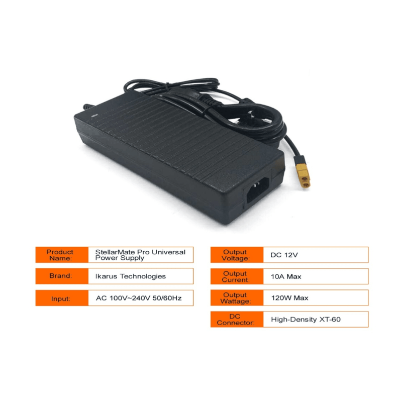 Ikarus StellarMate Pro Official 10A power supply (IKA-834) - Astronomy Plus