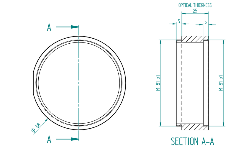 PrimaLuceLab M81 25mm extension tube for ESATTO 3" PrimaluceLab