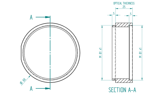 PrimaLuceLab M81 25mm extension tube for ESATTO 3" PrimaluceLab