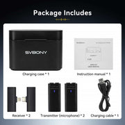 SVBONY SVMic D1 Wireless Lavalier Mini Microphone (W9321A) Svbony