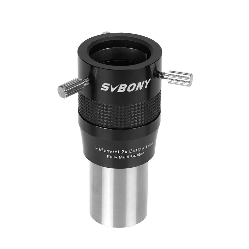 SVBONY 1.25" 2X 4-Element Barlow Lens (W9168A) - Astronomy Plus