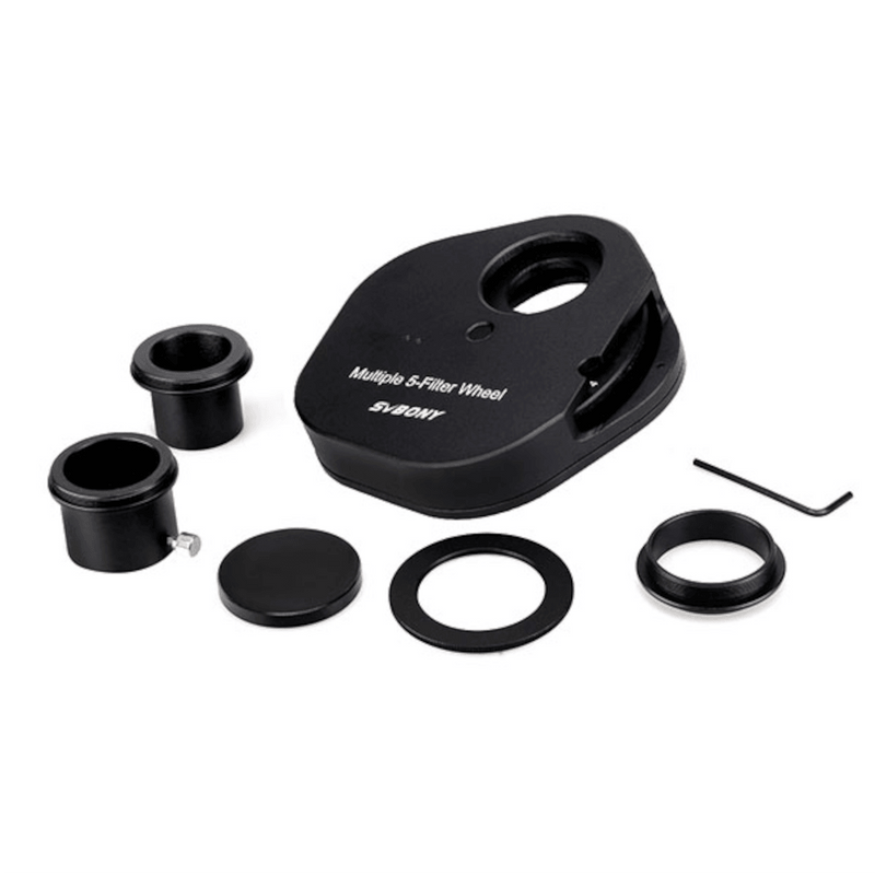 SVBONY SV133 Filters Wheel 1.25'' Multiple 5-Position (W9103A) - Astronomy Plus