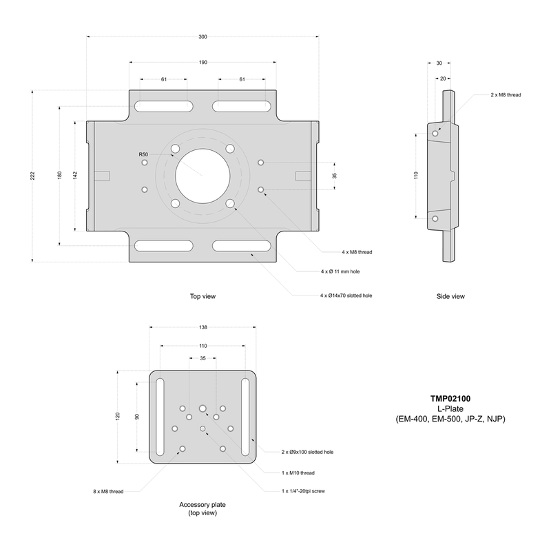 Takahashi L-Plate (TMP02100) - Astronomy Plus