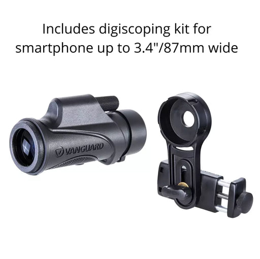 Vanguard VESTA 8320M Monocular Smartphone Digiscoping Kit w/ Bluetooth Remote & Smartphone Adapter (VES-8320M) - Astronomy Plus