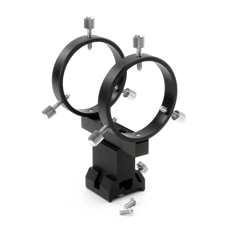 William Optics 50 mm Finder Mounting Bracket & Rings (M-FB50-B) - Astronomy Plus