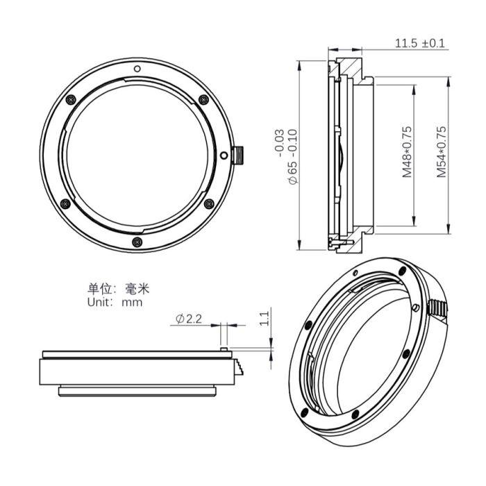 ZWO EOS Lens Adapter for 2“ EFW Filter Wheel (EFW2-EOS) - Astronomy Plus