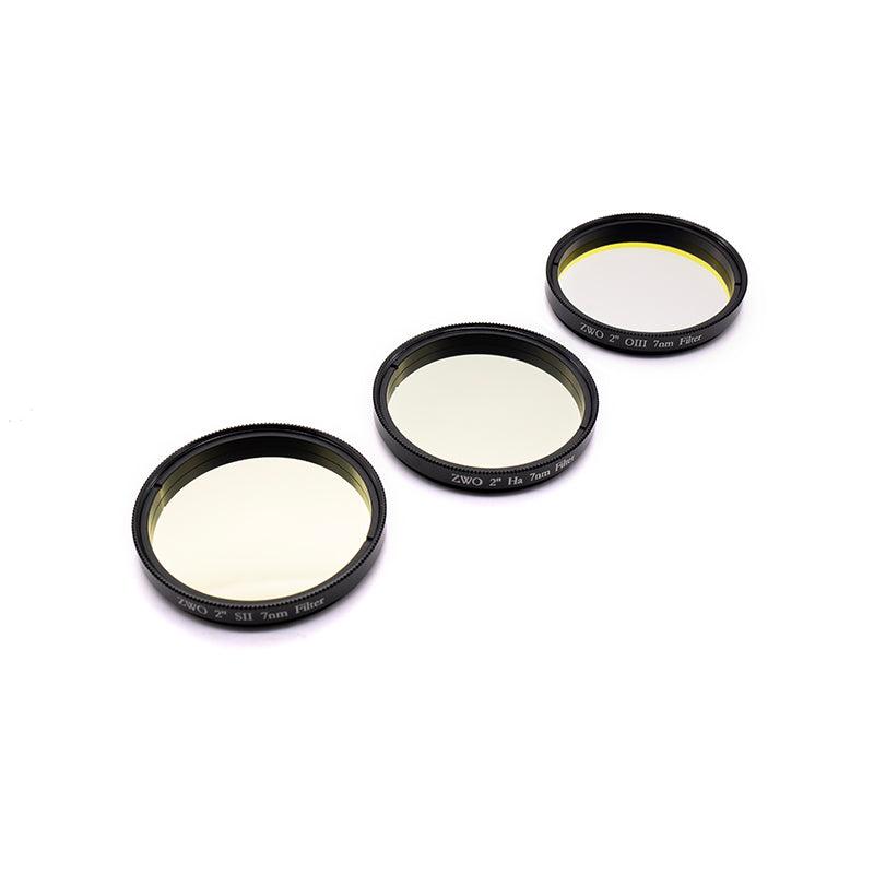 ZWO H-alpha, OIII & SII 7nm Narrowband SHO Filters - Astronomy Plus